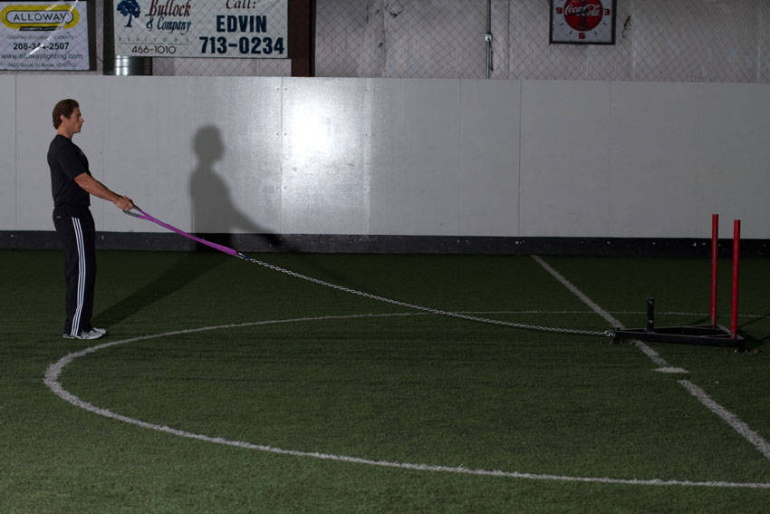 Sled Reverse Flye — start position