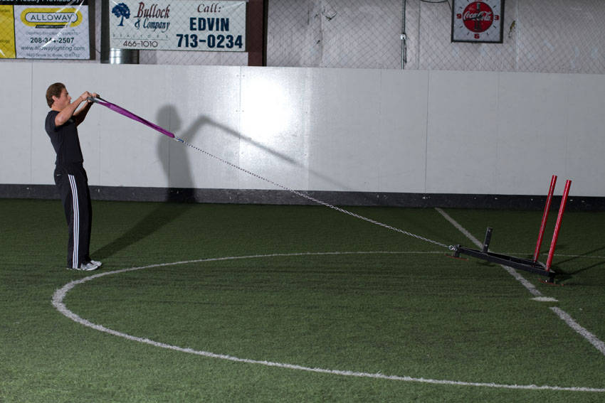 Sled Reverse Flye — end position