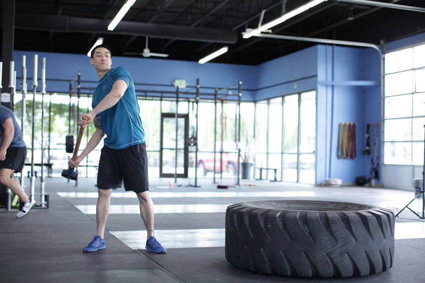 Sledgehammer Swings — start position