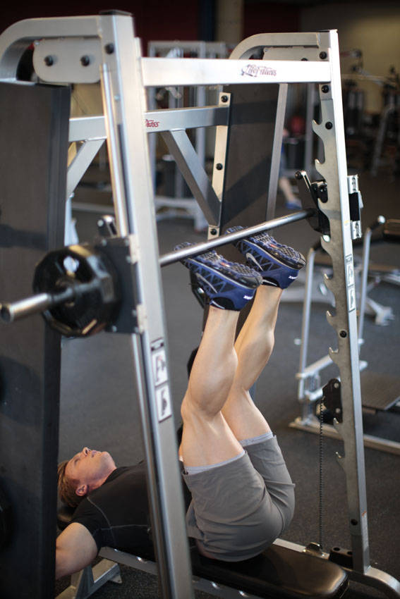 Smith Machine Hip Raise — start position
