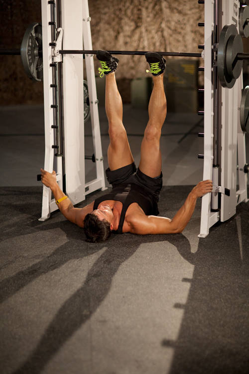 Smith Machine Leg Press — start position