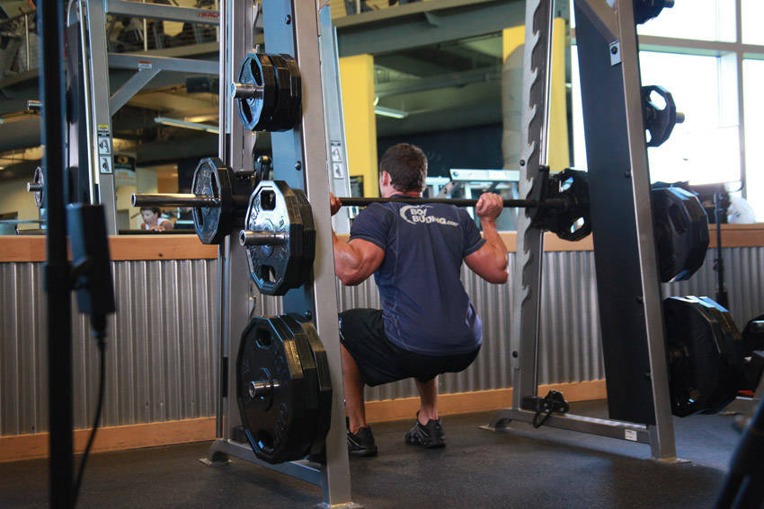 Smith Machine Squat — start position