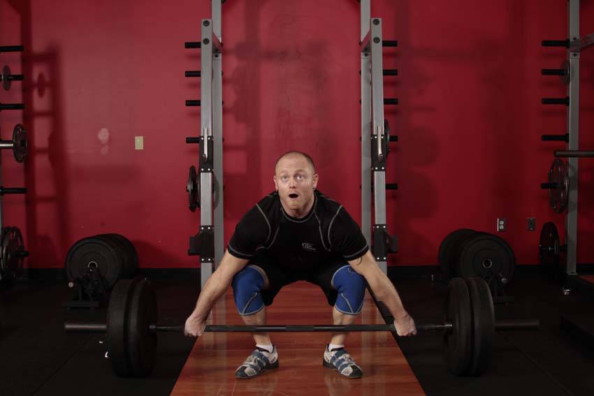 Snatch Deadlift — start position