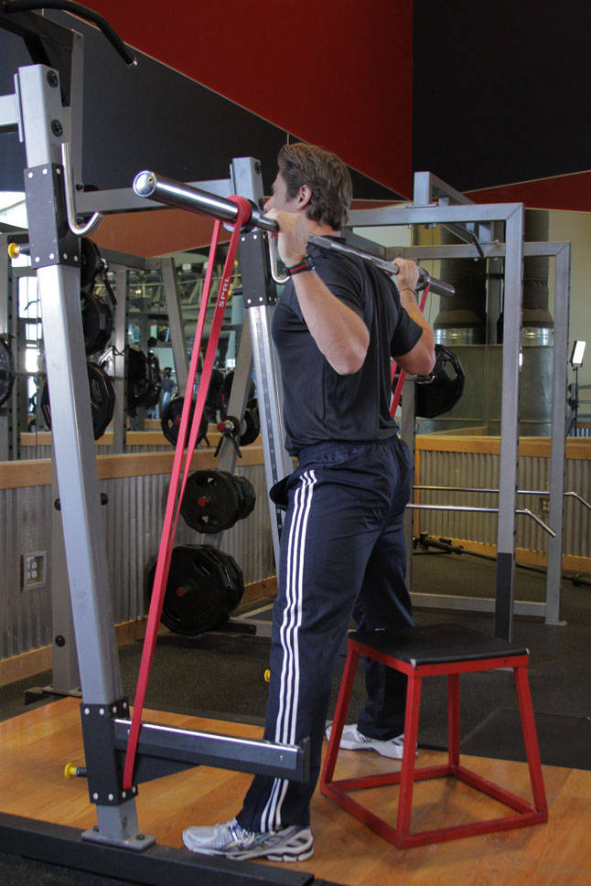 Speed Box Squat — start position