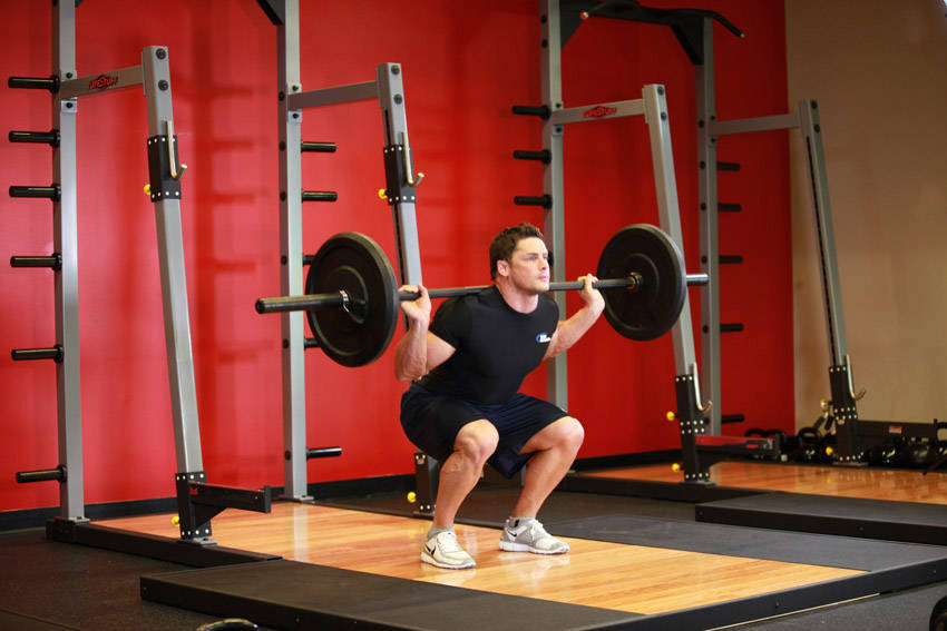 Speed Squats — start position