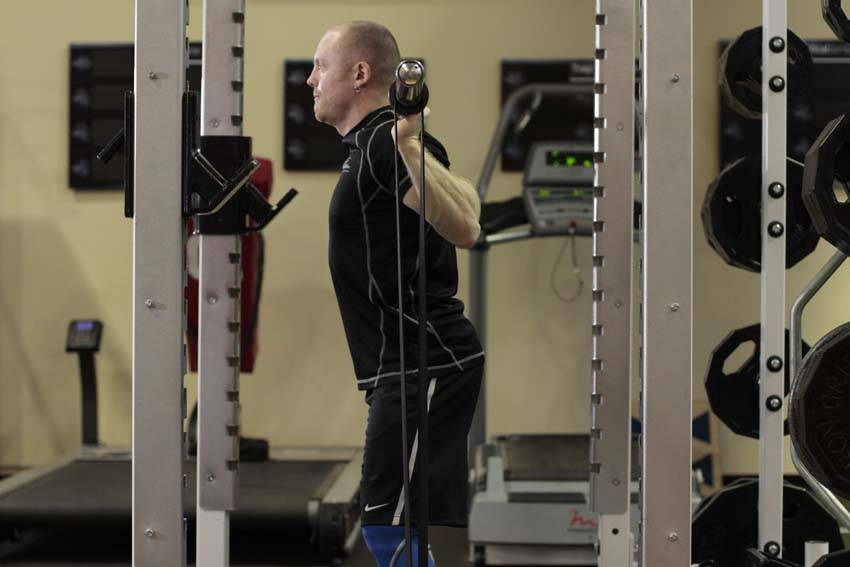 Squat with Bands — start position