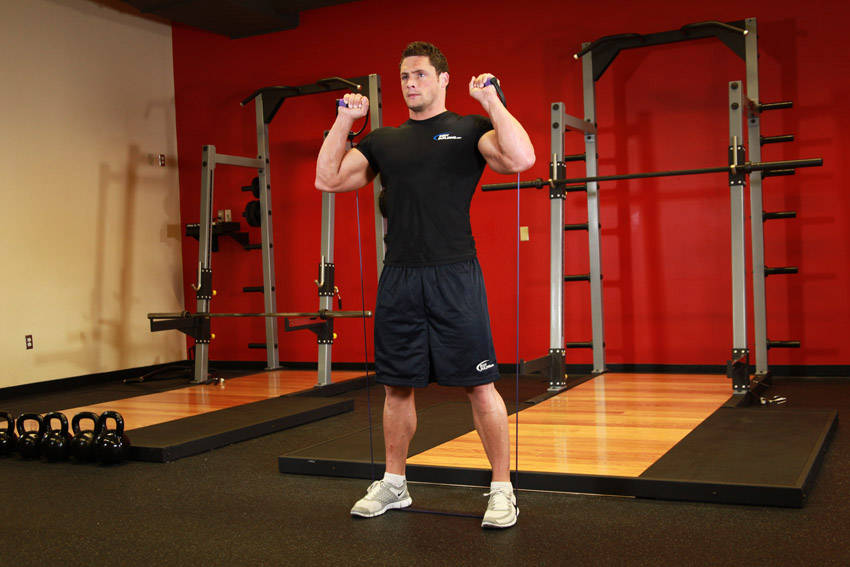 Squats - With Bands — start position