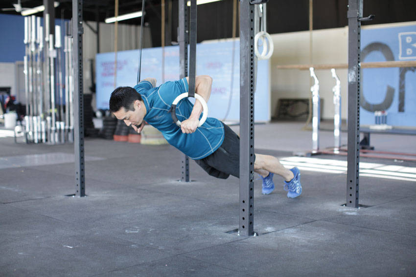 Suspended Push-Up — start position
