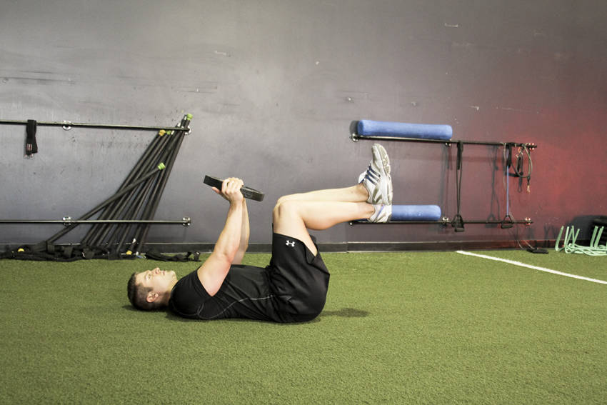Weighted Crunches — start position