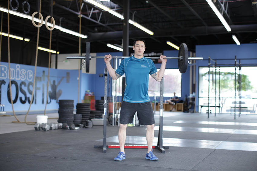 Weighted Jump Squat — start position