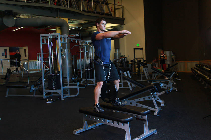 Weighted Squat — start position